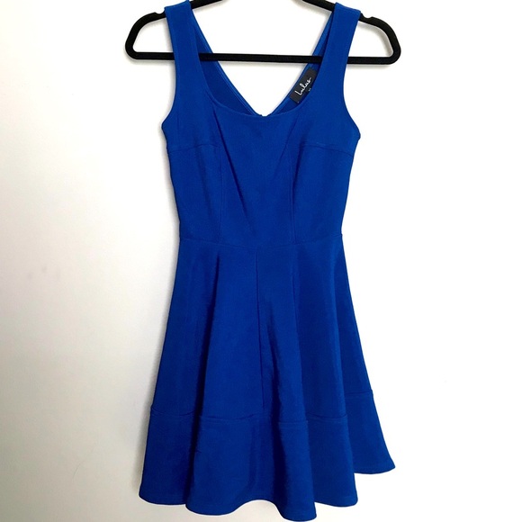 Lulus Skater Dress Darling Delight Royal Blue XS Cocktail PartyTwirl Dress - Picture 2 of 8